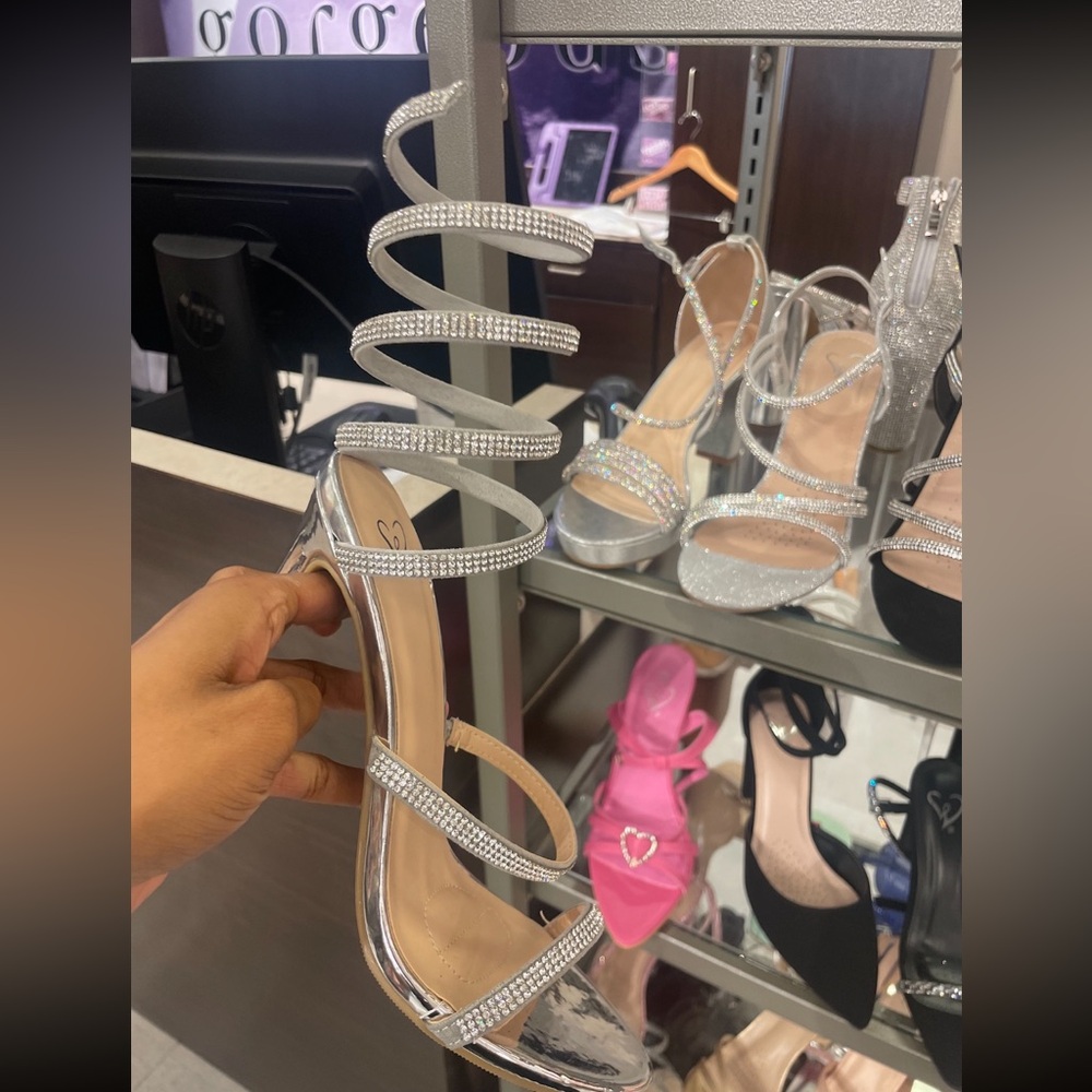 Rhinestone Wrap Up Heels